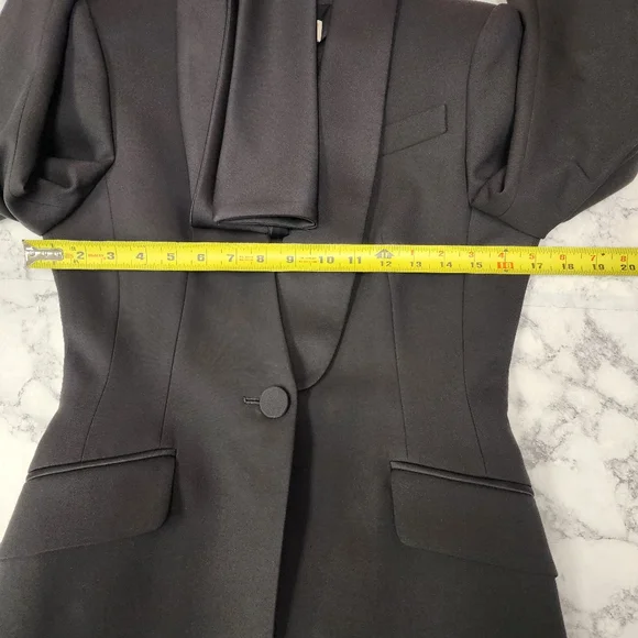 Alexander McQueen Single Breasted Blazer Silk Detailing
